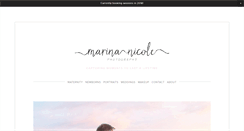 Desktop Screenshot of marinanicolephotography.com